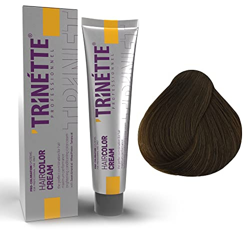 Trinette Professionelle No 7.0 Intensiv Mellanblond Permanent Hårfärg Kräm 100 ml – Intensiv Täckning, Djupa Naturliga Färgresultat, Långvarig Färg, Jämn Salongsfinish