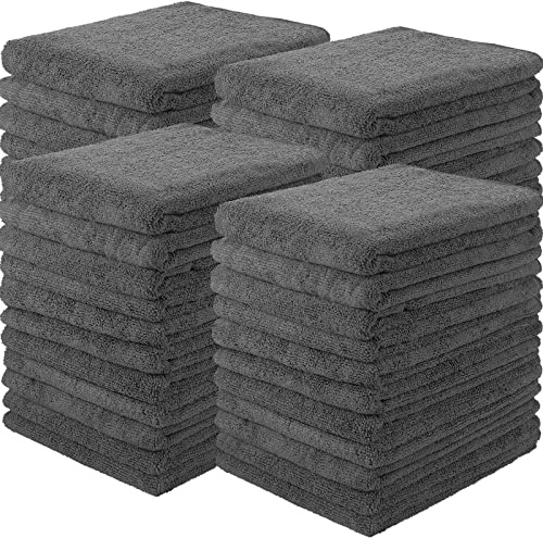 Panelee 36 Packs of Bleach Proof Towels Microfiber Absorbent Salon Towels Bleach Resistant Salon Hand Towels for Gym, Bath, Spa, Shaving, Shampoo, Home Hair Drying, 16 x 28 Inches (Gray)