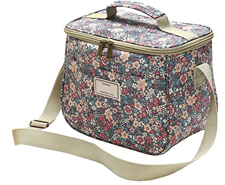 Nanxson Isolierte Lunchtasche Große Kühltasche Wasserdichte Picknicktasch | Kühltasche Klein für Frauen Männer,Druck Kühlbox,Cooler Tote,mit Verstellbarem Schultergurt,für Büro,Picknick,Strand