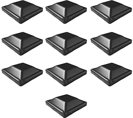 MFFIRE 10 X Chapeau Poteau Bois en Forme De Pyramide en Matières Plastiques pour Poteaux en Bois avec Vis