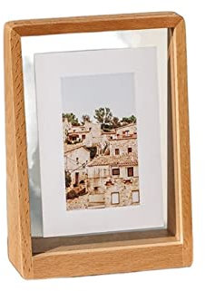 luckxuan Fotorahmen/Bilderrahmen Holz T-förmiger Fotorahmen Tabelle Paar Foto Acryl Fotoalbum Frame Photo Frame Leerrahmen (Color : B, Size : 8 inch)