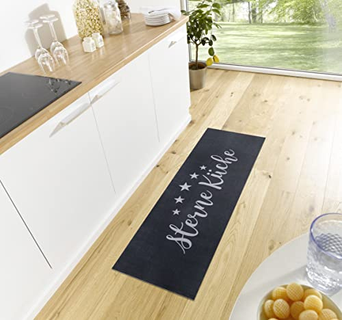 Hanse Home Cook & Clean Küchenläufer – Küchenteppich Sterneküche Motiv Teppichläufer rutschfest Pflegeleicht Teppich Läufer für Küche, Flur, Eingangsbereich, Esszimmer – 50x150cm