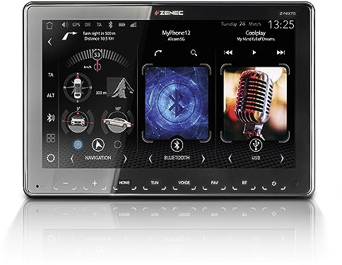 Z-N975 - Radio para coche 1 Din, sistema multimedia con pantalla táctil de 9/22,9 cm, centro multimedia con DAB+, Android Auto/Apple CarPlay inalámbrico, DAB+, USB, ampliable al sistema de navegación