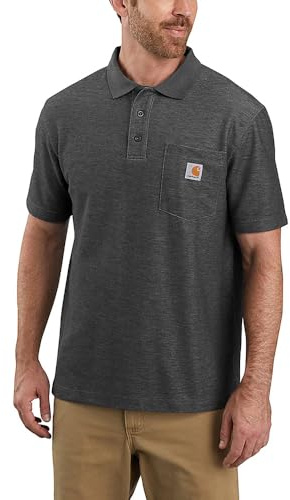 Carhartt Men's Loose Polo, Carbon Heather, Large