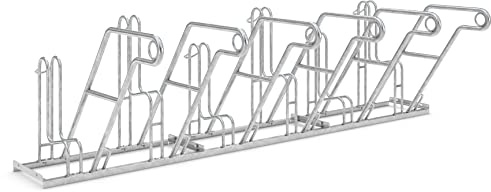 Anlehnparker 4606 XBF | Fahrradständer einseitig | für 6 extra breite Fahrräder | Abwechselnde Hoch-/Tiefeinstellung | erweiterbar | Dreifke®