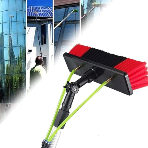 TONAUA Tige De Nettoyage Panneau Solaire Photovoltaïque 3-12m avec Brosse,Kit De Nettoyage des Tiges Télescopiques Nettoyage des Vitres Nettoyage des Panneaux Photovoltaïques Camions