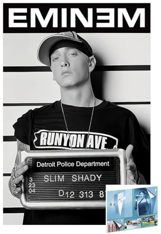 Close Up Eminem – Affisch (brottsdepartement – Mug-Shot – Slim Shady) (storlek: 61 cm x 91,5 cm) (affischer och affischremsor)