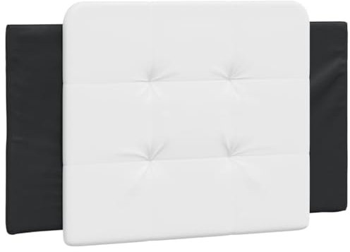 vidaXL Kissen für Kopfteil Zadar, Wandpolster Polsterpaneel Bettkopfteil, Rückenkissen Polsterkopfteil Wandkissen Schlafzimmer, Weiß Schwarz 90cm Kunstleder