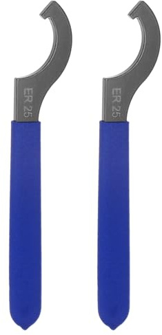 QUARKZMAN 2pz Chiave a Gancio C per Er25 Dado Mandrino con Impugnatura Antiscivolo Blu