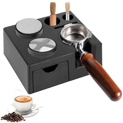 Tamper Station Caffe Espresso Universale(51-58mm), Coffee Tamper Station Organizer per Utensili da Caffè Espresso Bar Accessories Countertop Tamper Statio per Macchine da Caffè Espresso