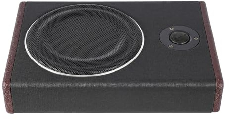 WINPANG Subwoofer per auto, 8 pollici, 600 W, Slim Compact Car Stereo Built-in Amplificatore Libero Regolabile In Acciaio Inox Sotto Seggiolino Auto Subwoofer Nero