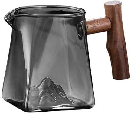 WOGXN Glass Coffee Server Coffee Carafe With Handle, Manual Pour Over Coffee Beaker And Tea Steeper, Insulated Small Glass Carafe Coffee Pot Insulated Clear Carafe For Juice Tea Coffee Water(330 Ml)