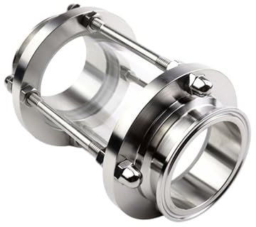 KSZHZYMGX 3/4 1 1-1/4 1.5 2 3 Tri Clamp Flow Sight Glass Diopter Fit Pipe 304 Fitting