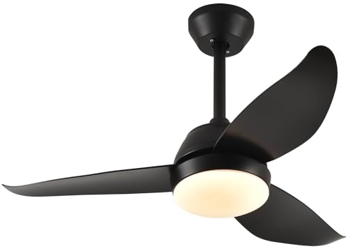 Ventilatore da Soffitto con Luce LED 36 3 Pale, 6 Velocità + 3 Temperature Luce, Motore DC Super Silenzioso, Timer con Telecomando, Funzione Inverso Estate/Inverno - Per Camera da Letto/Soggiorno