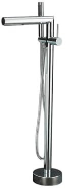 YNIYUJKL Grifo De Bañera De Pie con Rotación De 360° para Agua Caliente Y Fría, Grifo Mezclador De Bañera De Pie, Color Negro,Chrome