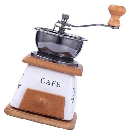 Molinillo de café manual de madera con base antideslizante manual de cerámica en miniatura para uso doméstico