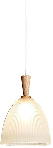 HUIMVNC Simple Flush Mount Installation Lighting Fixtures, Natural Wooden Glass Chandelier,Personality Glass Hanging Light Lampshade,E27/E26 Light Source Single Pendant Lamp Times