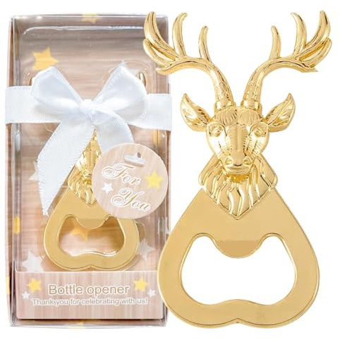 Hirsch Flaschenöffner, Flaschenöffner Lustig aus Metall, Hirsch Bieröffner Bottle Opener für Männer, Papa, Mann, Jäger, Weihnachten, Geburtstag, Vatertag