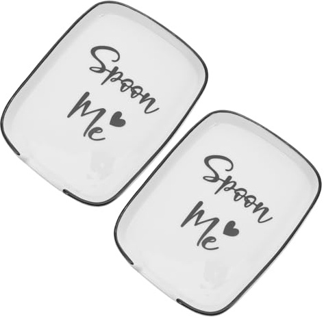 BAZEITFLOW 2piezas Reposacucharas De Cerámica Hecho Mano Portacucharas Para Estufa Accesorios Para Cocina Para Cucharas De Café y Cucharones De Cocina Diseño Elegante Para Encimera o Mesa