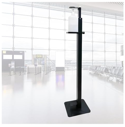 desinfektionsmittelspender Berührungsloser Seifenspenderhalter mit Fußpedal, Flughafen Freistehend Verstellbar Handdesinfektionsmittelspender 1 m hoch(Pack of 1)
