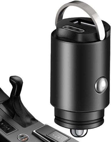 Caricatore rapido da auto, adattatore USB per auto, dispositivo di | ricarica con porta, modulo di ricarica mobile multifunzionale ad alta velocità, compatto ad anello per auto, viaggi