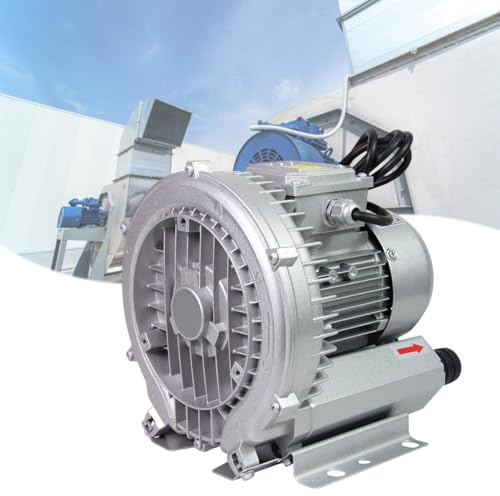 Pompa Soffiante Aria Vortice Industriale 90/120/180/250/350W, 23-50m³/h per Vasca d'Acquacoltura, Vasca per Pesci & Spolveratura ad Aria Commerciale 350W