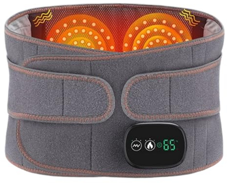 Healthson ThermaPro® - Massagegürtel mit Lichtwärme, Elektrische Heizmatte Taillengurt Mit 3 Schnellen Heiz- und 3 Massagemodi (Mit Verlängerungsgurt)