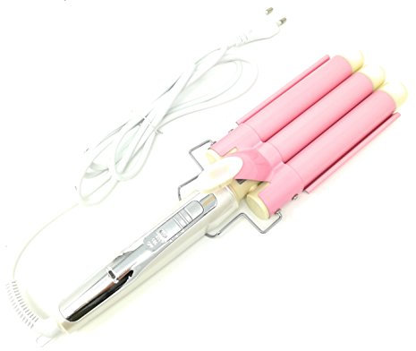 TEMPO DI SALDI Piastra Tre Rami Capelli Onde Arriccia Ondulatore Triferro Professionale Bianca