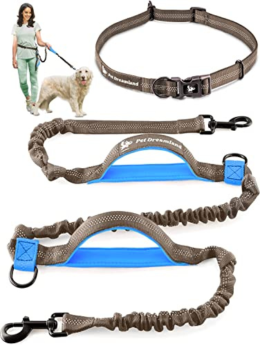 Pet Dreamland Exquisite Hands-Free Leash for Large Dogs. Ultimate Comfort & Freedom for Walking, Running, Hiking. Premium Quality & Versatile Waist Belt. Your Dog Will Love This Running Leash.
