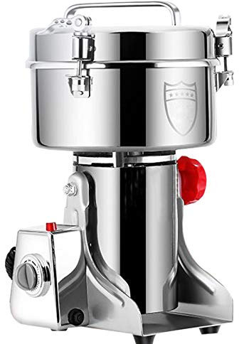 Maquina de Moler Maiz, Molinillos de Cereales Especias Electrico de Acero Inoxidable, Profesional Moledor para Cafe Pimienta y Sal, Alta Velocidad Procesador de Alimentos