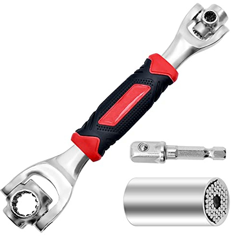 YHSWIN Schraubenschlüssel 8 in 1 mit 360 Grad Drehkopf 8-19mm, Universal Steckschlüssel 7-19mm Multifunktionsschlüssel Handwerkzeuge für die Möbelreparatur und Autoreparatur