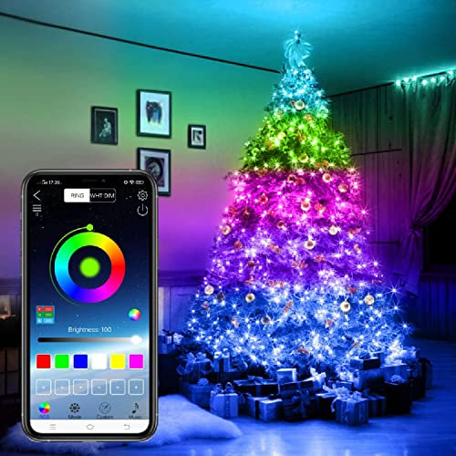 BTZHY 20M 200 LED Luci a Corda Fata, luci Natalizie a Strisce LED controllate da App, USB Bluetooth String Light Copper Wire String Light luci Decorative per Alberi di Natale Luci a Strisce