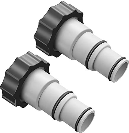 FUBESK Schlauchadapter Pool Schlauchadapter mit Gewinde, für In-tex Ersatzschlauchadapter A mit Kragen für Gewindeanschlusspumpen Paar