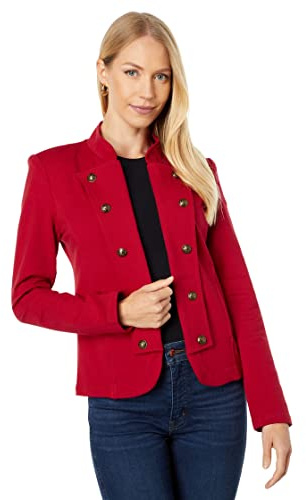 Tommy Hilfiger Veste à bande ouverte sur le devant pour femme, piment, X-Small