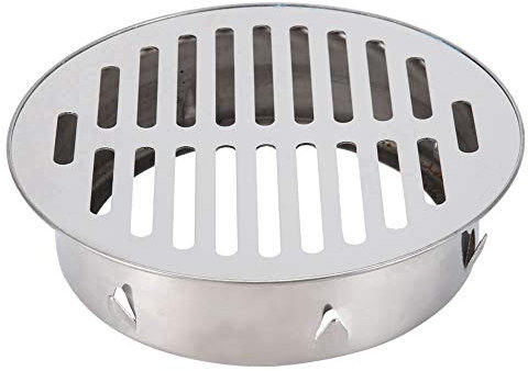 Edelstahl Bodenablauf Rund, Anti Blockier Balkon Bodenablauf Abnehmbarer Dusche Bodenablauf Filter für Garten Abflussrohre Auspuffrohre Dachbalkon (160 Flacher Mund)