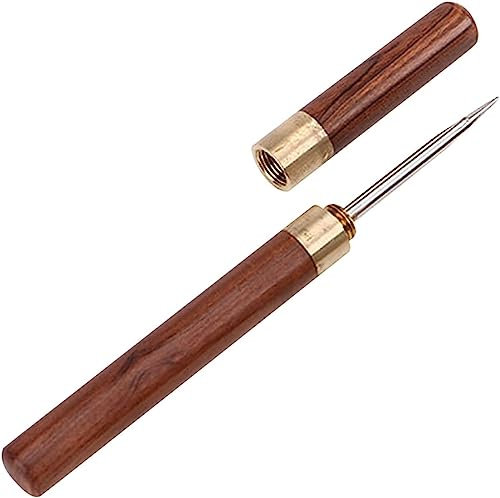 Eispicker aus Stahl mit Holzgriff, 17,9 cm, tragbarer Eispickel mit Holzgriff, verwendet für Familie, Restaurant und Bar, schwarz