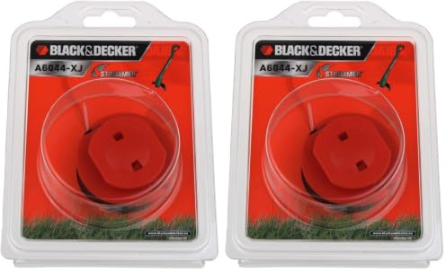 Black+Decker Fadenspule Ersatzspule A6044 (für Rasentrimmer GL320, GL325, GL300, GL200, ST22, 5,5 m Länge) (Packung mit 2)