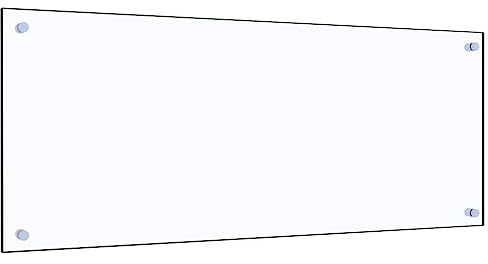 AUVYI Küchenrückwand aus Hartglass 100x40 cm Transparent Spritzschutz Glas Herd Wandschutz