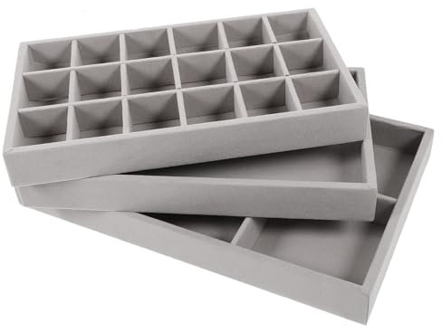 TOPBATHY 3pièces Plateau De Rangement Pour Bijoux Présentoirs Pour Bagues Et Bracelets Organisateurs De Bijoux Pour Colliers Et Boucles d Oreilles