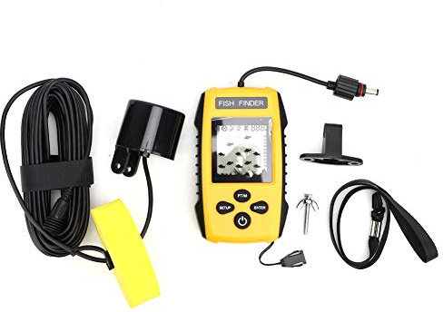 Fischfinder, Tragbarer Hand-LCD-Display-Fischfinder Für Eiskajak, Fischfinder Für Uferboote, Tiefenmesser Mit Sonar-Sensor-Wandler TL88
