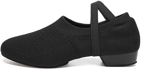 VCIXXVCE Chaussures de Pratique de Danse Latine Femmes Bout Fermé Salsa Bachata Chaussures de Danse D'entraîne, 40 EU