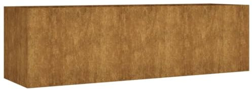 Makastle Jardiniere sur Pieds, Base Ouverte, Espace Potager sur Pied Jardinage Extérieur, Potager Sureleve Exterieur, Lit surélevé pour Jardin et Balcon, 280x80x80 cm Acier corten