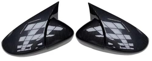 Abdeckungen Seitenspiegel Für VW Für Golf 6 MK6 Für GTI Für GTD 2009-2013 Seitenrückspiegelkappenabdeckung, 2x Seitenflügelspiegelabdeckung Spiegelkappen(1 set Carbon pattern)