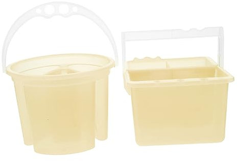 SHINEOFI 2pcs Plastic Paint Brush Washer Reusable Brush Holder Handle for Watercolor Cleaning School Art Supplies Daily Use
