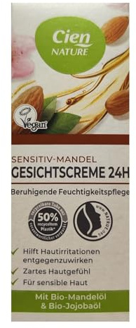 CIEN NATURE ansiktskräm 24H med känslig mandelolja 1 x 50 ml