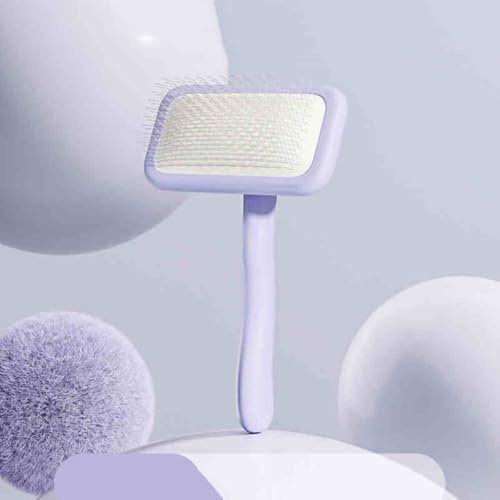 Sheepskin Brush, Air Cushion Needle Comb Wool Carders Fur Care Special Brush Carding Carding Comb Brushes Pet grooming device (Lavender Purple Small)