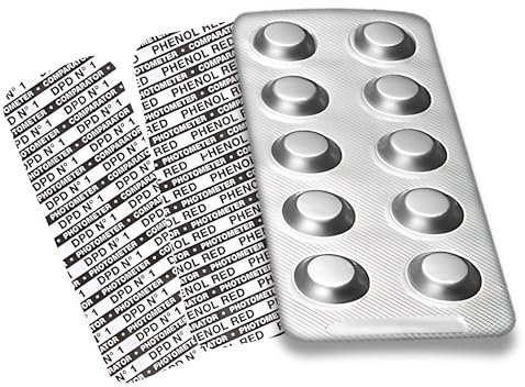 Tabletas de reactivo PoolLab para fotómetro para medir: cloro libre y valor de pH en el agua de la piscina – también adecuadas para otros fotómetros de mano (240)