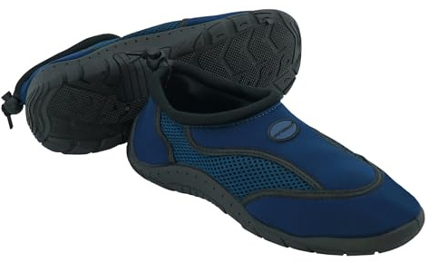 Superun + Schwimmschuhe + Badeschuhe + Surfschuhe + Strandschuhe + Wassersport + Neopren (Navy, EU Schuhgrößensystem, Erwachsene, Numerisch, M, 37)