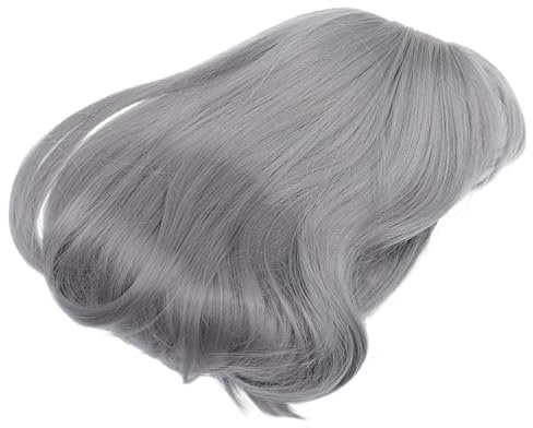 Warmhm 1 Stück Damen Bob Perücke mit Seitlich Gefegtem Synthetischem Deckel Haarstyling Tools für Cosplay und Alltag