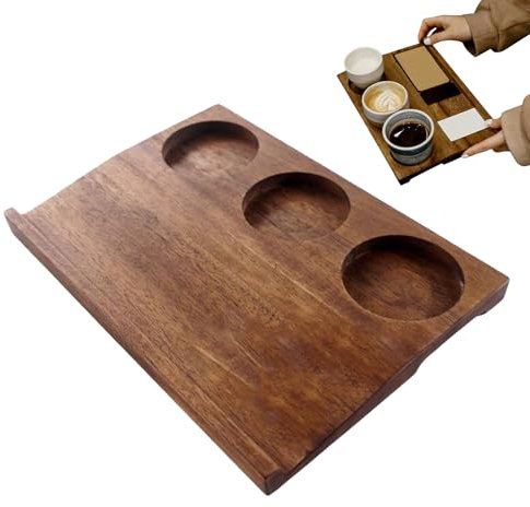 Bandeja de Alimentos de Madera - Tabla para Aperitivos Estilo Retro | Plato Retro con Divisiones para Bebidas, Desayuno Almuerzo Cena Fiesta Merienda Aperitivos
